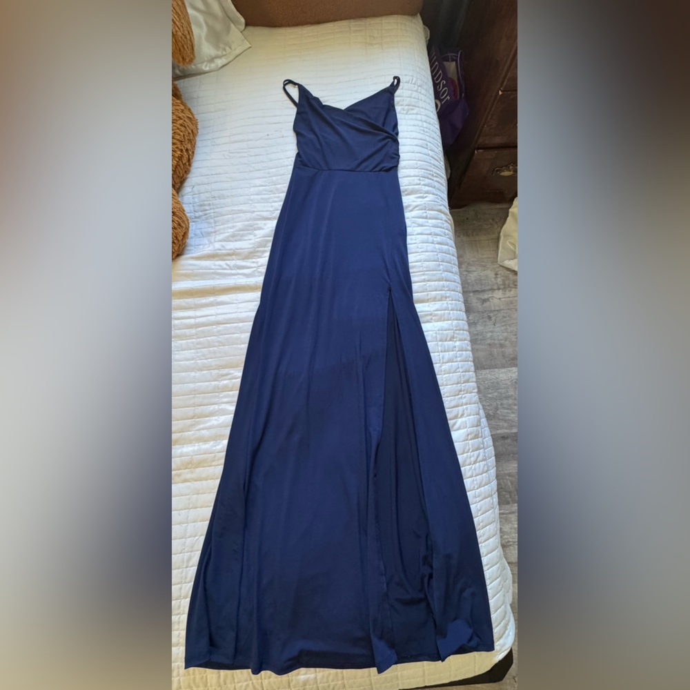 Fashion Nova Deep Blue Maxi Dress